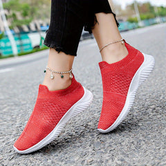 Women's Breathable Knit Sock Shoes Slip On Sports Shoes