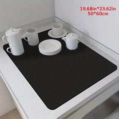 Coffee Machine Seat Mat Hide Stains Bowl Dish Drying Placemat