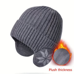 Outdoor Knitted Beanie Hat Winter Ear Protection Warm Hat
