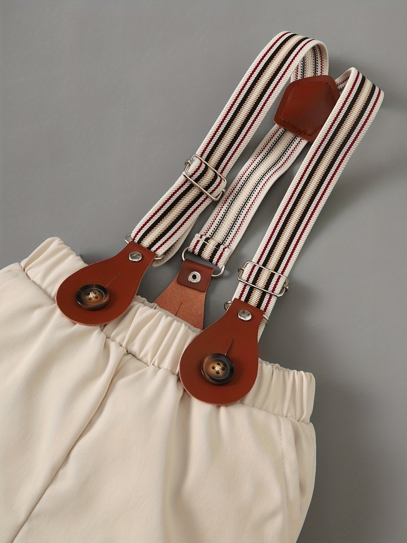Baby Boys 2pcs Shirt With Suspender Pants Set