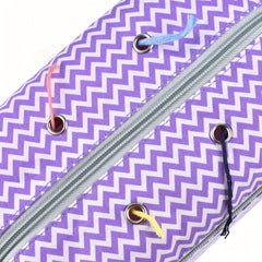 Yarn Storage Bag with 4 Wire Hole and Compartment Drawstring