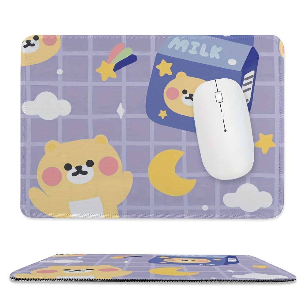 Bear Mouse Pad Square Waterproof Non Slip Rubber Base Mouse Pads