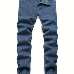 Classic Slim Fit Jeans Mens Casual High Stretch Denim Pants