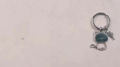 Cat Fish Stainless Steel Keychain Cartoon Metal Hanging Pendant Ornament