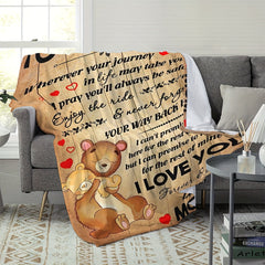 To My Son Printed Blanket - Home & Outdoor Travel