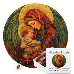 Mother and Child Wooden Puzzle with Irregular Animal Puzzles