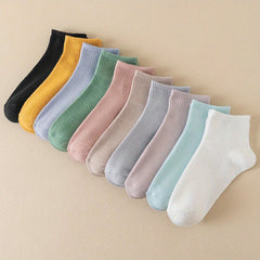 10 Pairs Colorful Ankle Socks Women's Stockings