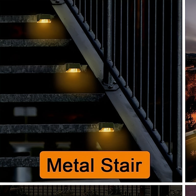 Solar Deck Lights Outdoor LED Waterproof Solar Fence Lights