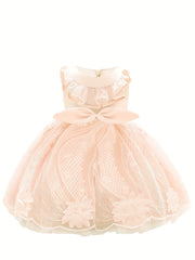 Girls Mesh Princess Dress Formal Dress For Wedding Flower Kids Christmas