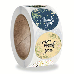 500 Thank You Flower Pattern Stickers Roll