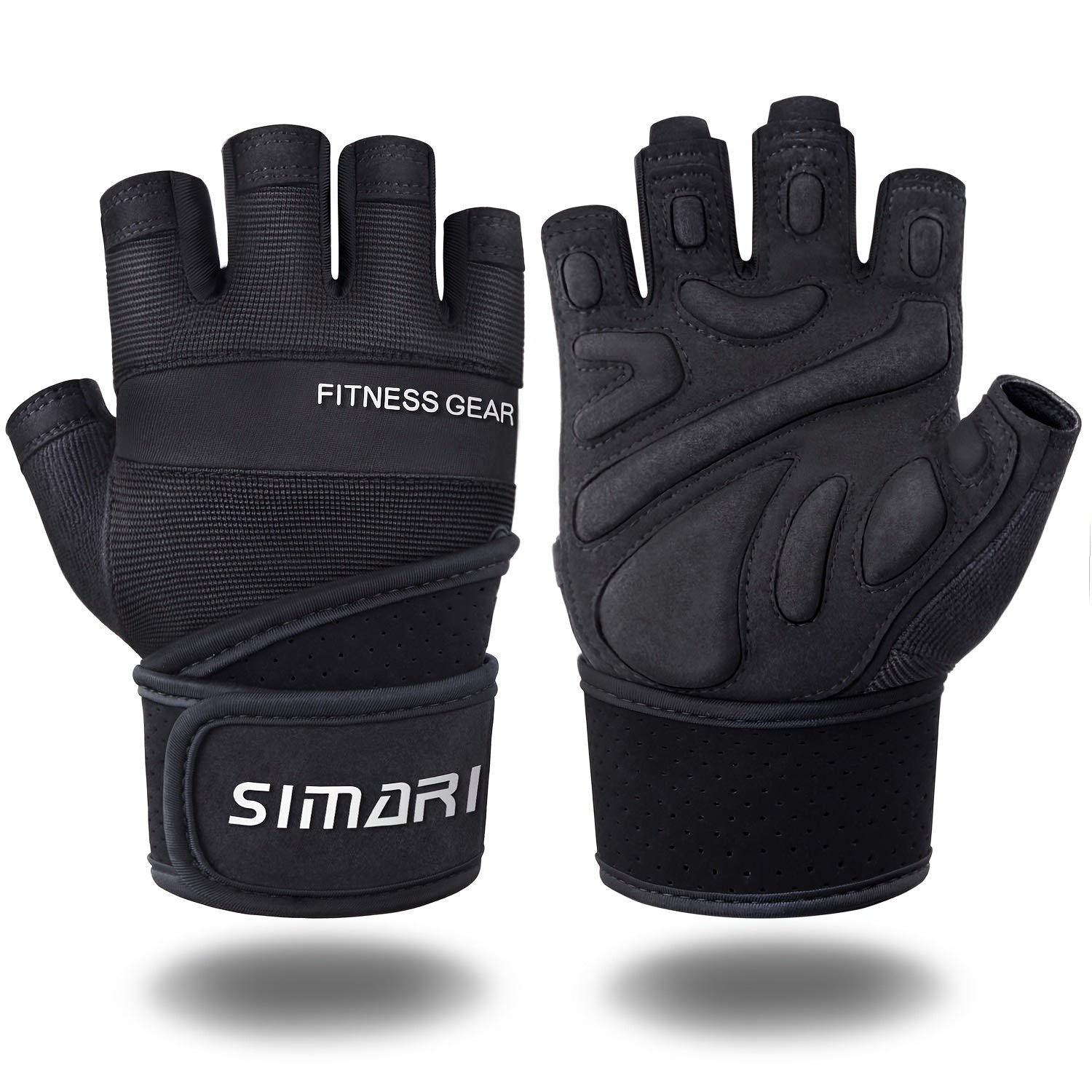 Non Slip Workout Gloves with Wrist Wraps Full Palm Protection
