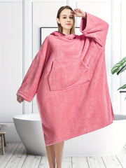 Cozy Hooded Night Robe with Pockets Women's Sleepwear