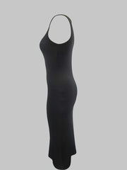 Comfy Crew Neck Sleeveless Lounge Dress for Women