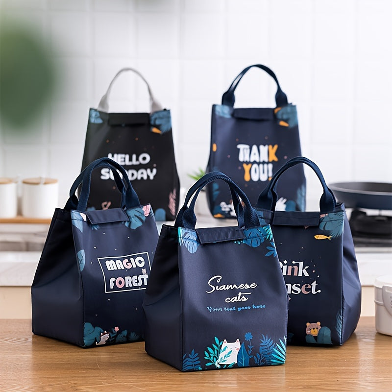 Cute Insulated Lunch Bag for Kids, Leakproof Cartoon Theme