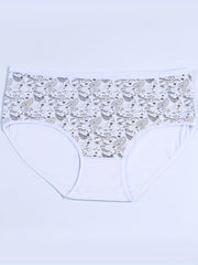 4 Pack Plus Size Boho Underwear Set Women's Paisley Print Soft Panty Set