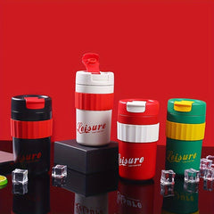 Portable 16oz Double Layers Stainless Steel Coffee Cup