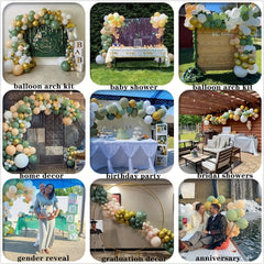 134pcs Green Balloon Arch Kit Eucalyptus Balloons