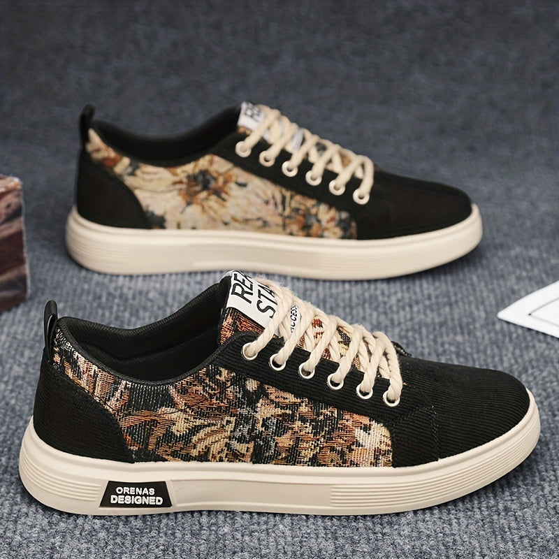 Men's Lace Up Skate Shoes Breathable Non Slip Sneakers