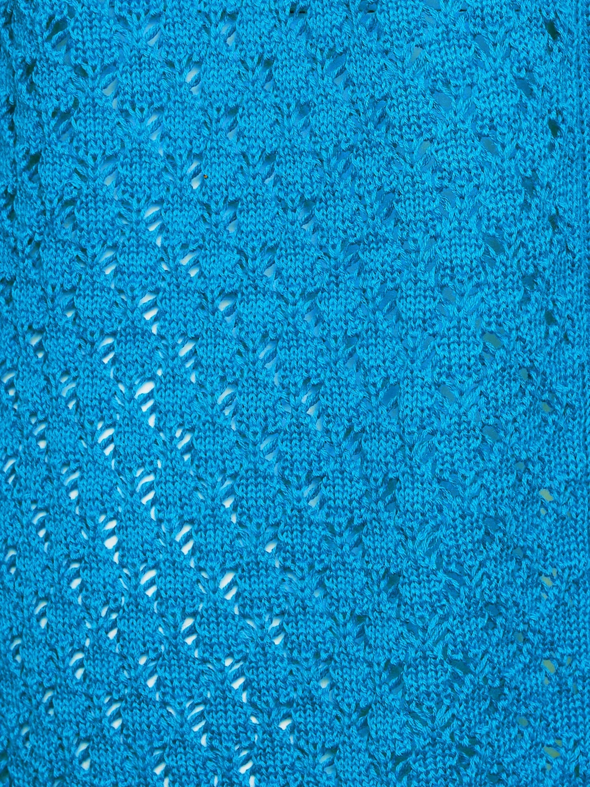 Solid Hollow Out Open Front Cardigan