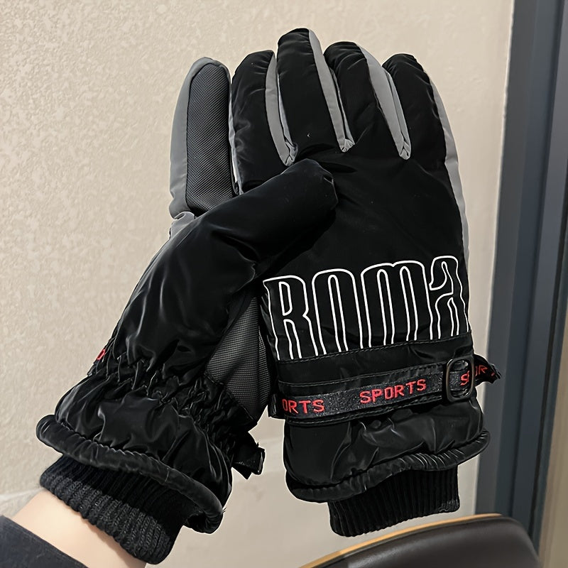 Winter Warm Riding Gloves Windproof Waterproof Coldproof Skiing Gloves