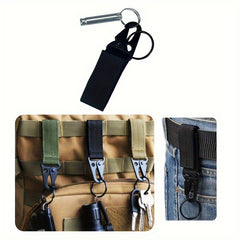 Multifunction Keychain w/ Emergency Whistle Strap Carabiner