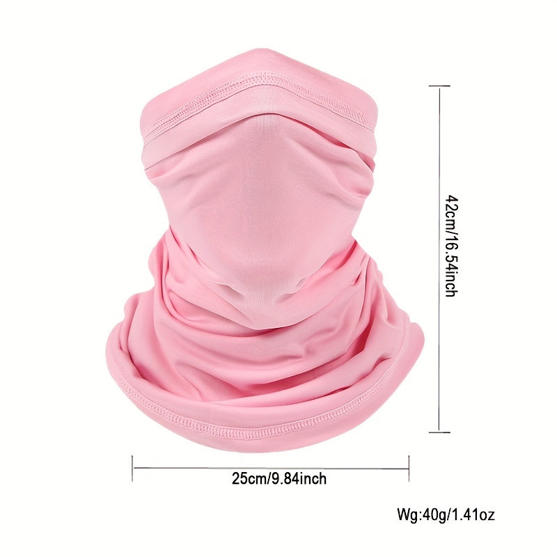 Ice Viscose Sunscreen Neck Cover Solid Breathable Warm Neck Gaiter