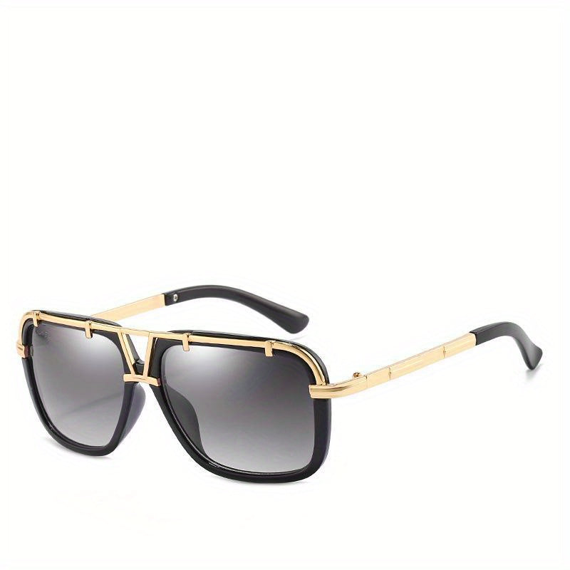 Men's Square Sunglasses Classic Style Large Frame UV Protection