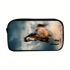 3D Horse Pencil Bag Student Stationery Men Women Office Storage