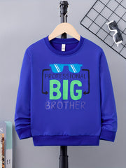 Toddler Boys Sweatshirt BIG BROTHER Print Pullover Top
