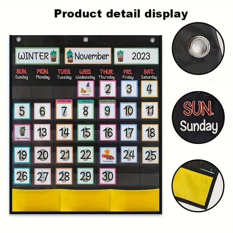 Cartoon Wall Calendar Learning Teaching Props Classroom Supplies