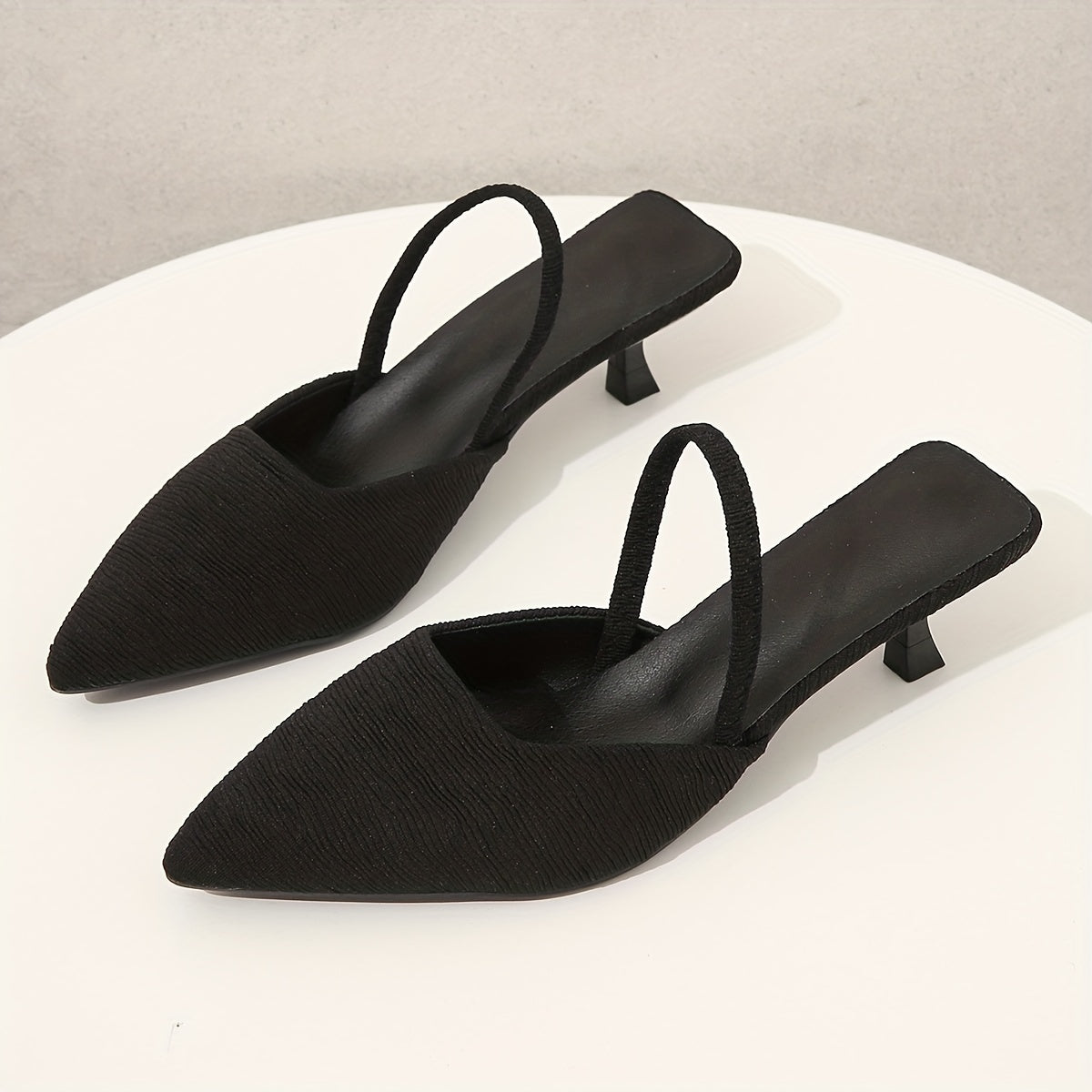 Women's Kitten Heel Slingback Pumps Ankle Strap