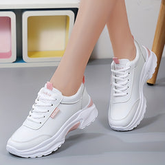 Women's Lace Up Low Top Running Shoes Outdoor Non Slip Sneakers