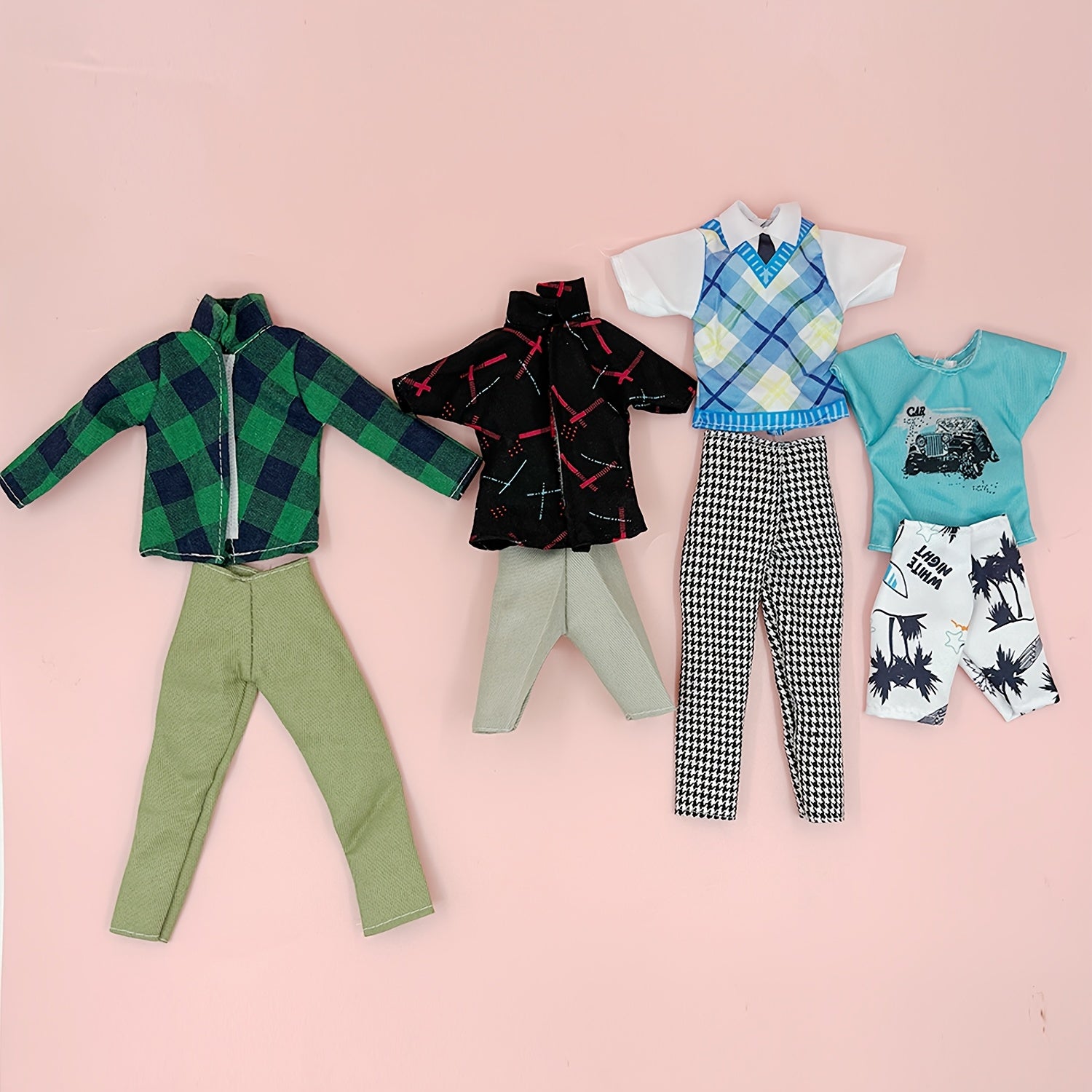 Y2K Casual Series Male Doll Clothes with Guitar Print for 12 Dolls