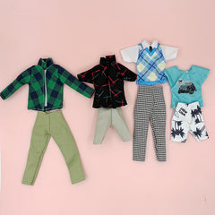 Y2K Casual Series Male Doll Clothes with Guitar Print for 12 Dolls