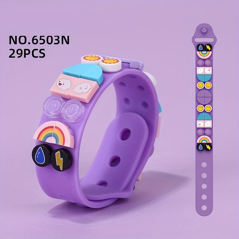 Animal Themed DIY Building Blocks Bracelet for Kids Fun ABS Toy