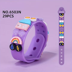 Animal Themed DIY Building Blocks Bracelet for Kids Fun ABS Toy