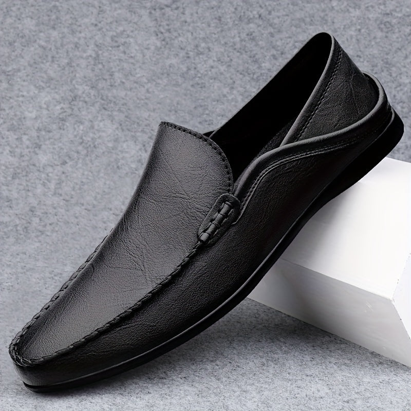 Men's Lightweight Faux Leather Loafer Shoes
