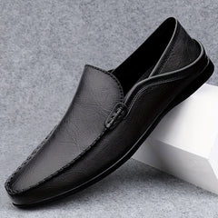 Men's Lightweight Faux Leather Loafer Shoes