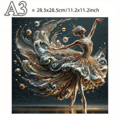 Wooden Ballerina Puzzle Vibrant Colors Ages 3 Perfect Gift
