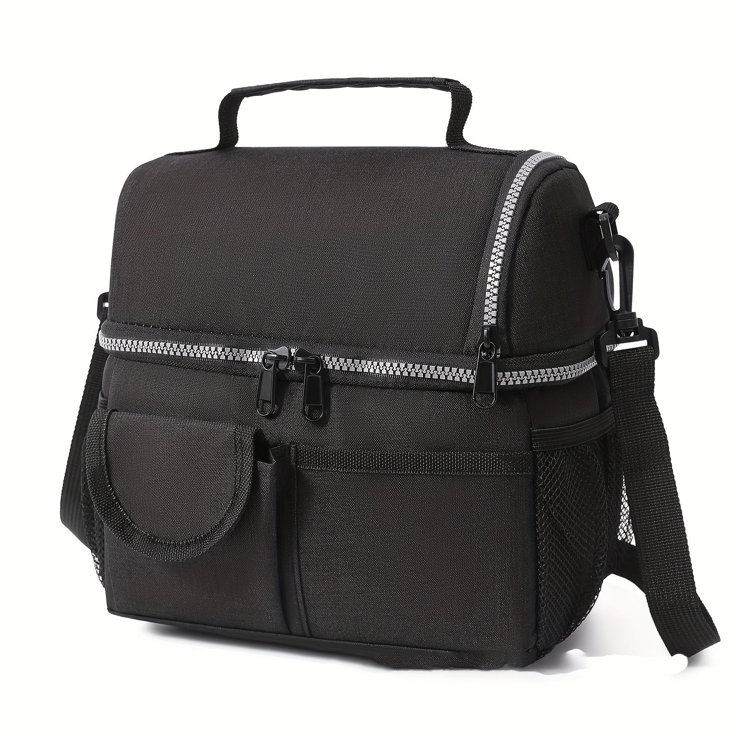 Portable Double Layer Insulated Lunch Bag for Outdoor Picnic