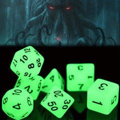 7pcs Face Glow Dice For Board Game Toys Party Accessories Luminous Dice
