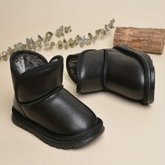 EDUBA Casual Slip On Boots For Girls Soft Warm Plus Fleece Boots Indoor Outdoor