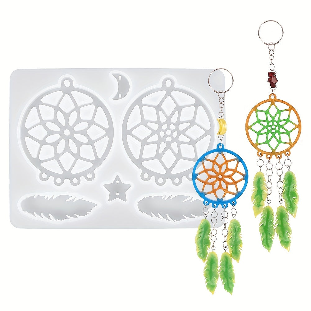 Dream Catcher Silicone Mold Resin Casting DIY Decoration Key Chain Earrings Neck