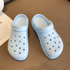 Women's Platform Clogs Hollow Out Non Slip Slide Shoes