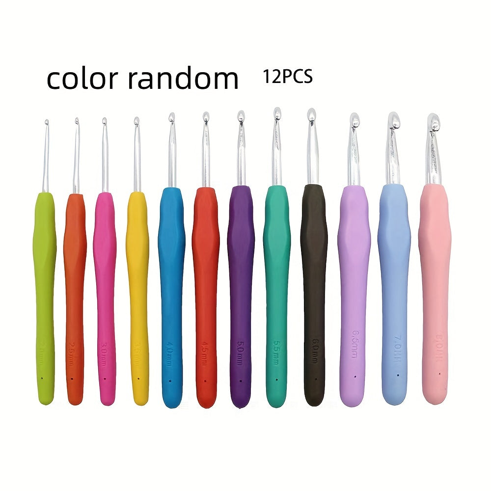 Ergonomic Soft Handle Crochet Hooks Set for Arthritis - Random Color