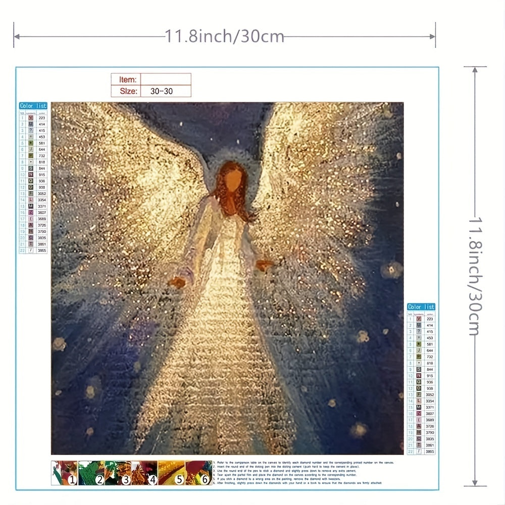 5D Diamond Painting Kit Angel Girl Full Round DIY Cross Stitch Art