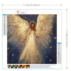 5D Diamond Painting Kit Angel Girl Full Round DIY Cross Stitch Art