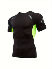 Men's Short Sleeve Compression Shirt Moisture Wicking Baselayer