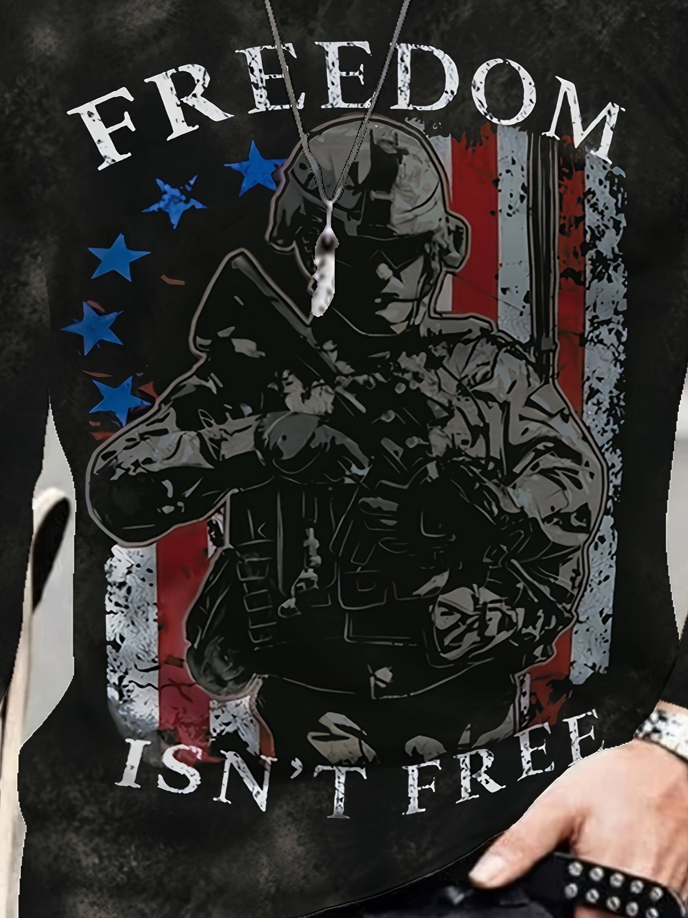 Soldier Freedom Isn't Free Men's Long Sleeve Vintage T-shirt