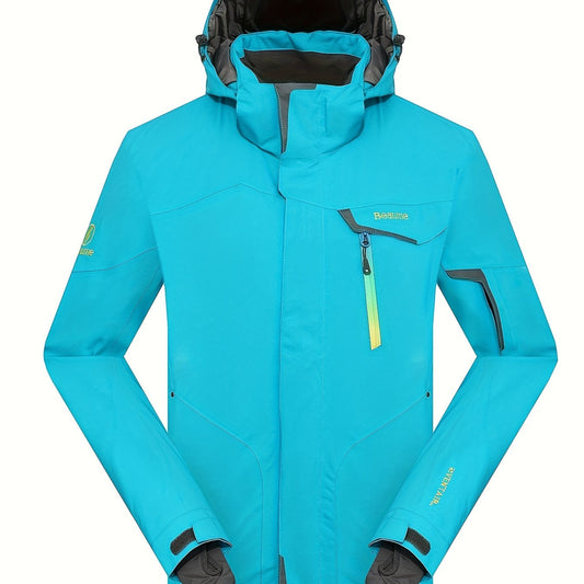 Men's Thermal Fleece Skiing Hooded Jacket Windproof Waterproof Windbreaker
